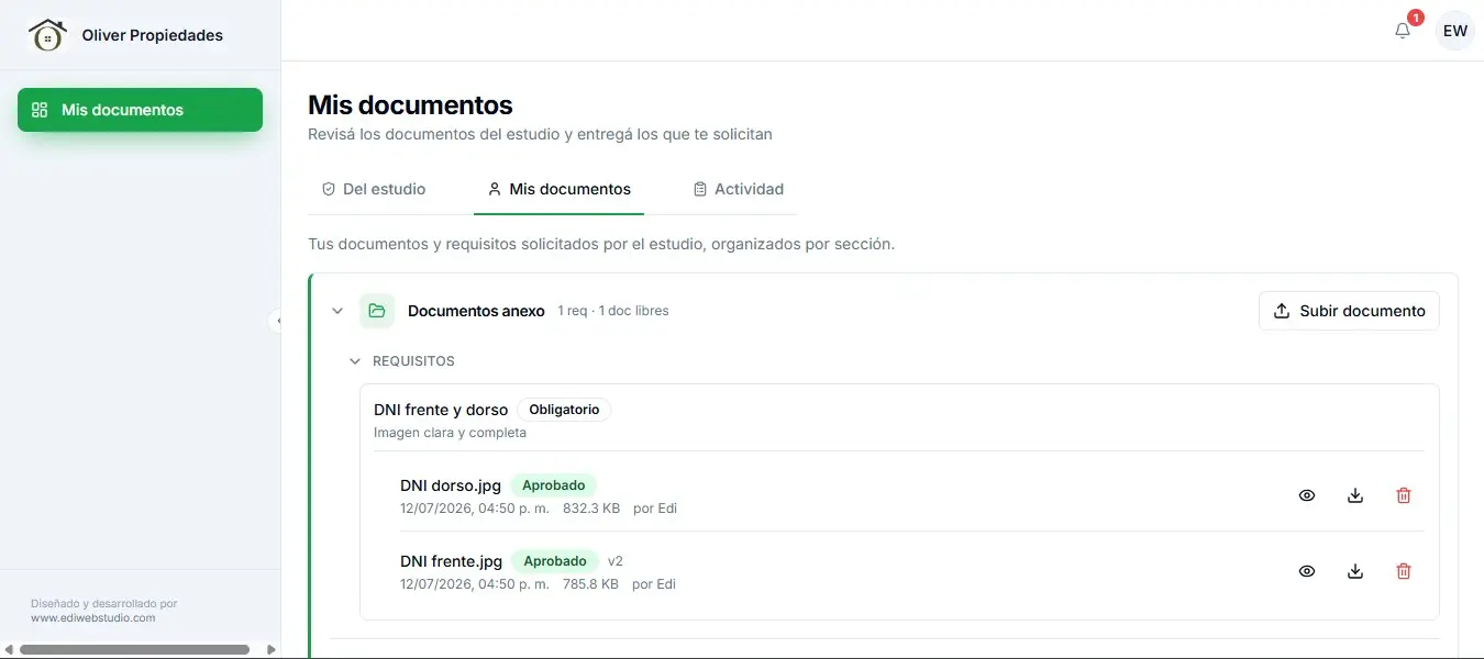 Portal del cliente